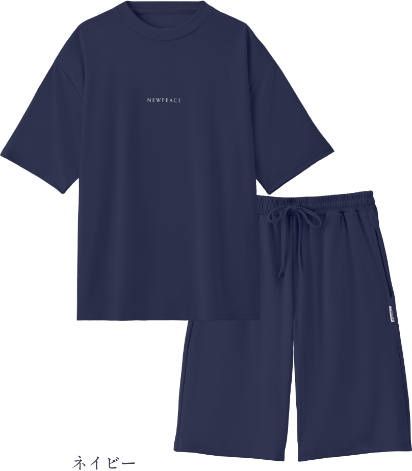 NEWPEACE Recovery Wear Sleep ショートタイプ ネイビーのイメージ